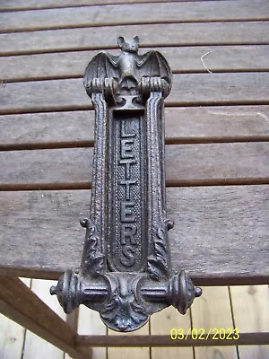 Antique  Cast Iron Victorian Archibald Kenrick & Sons Bat Door Knocker/Letterbox • £112.49