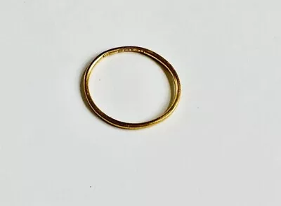 Antique Vintage 22ct Solid Yellow Gold Wedding Ring Band Size:O 1.20 Grams Rings • £174.50