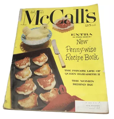 Vtg McCalls Magazine April 1953 Life Of Queen Elizabeth Recipe Book Fashion • $8.99