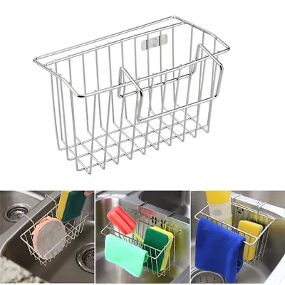 Stainless Steel Kitchen Sink Caddy Tidy Storage Holder Rack Organizer Hanging AU • $8.98