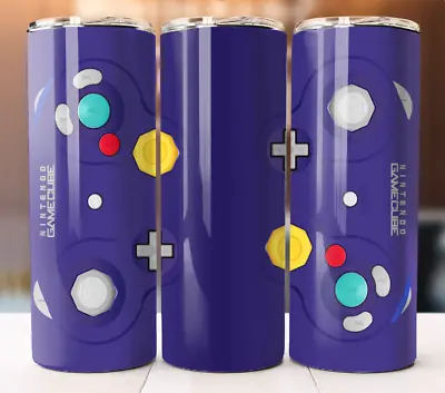 Game Cube Retro Gaming Controller  Tumbler 20oz Cup Mug Stainless • $19.95