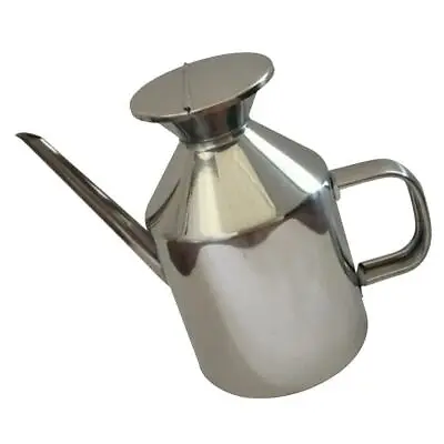 Stainless Steel Olive Oil Pourer Drizzler Dispenser Oil Can Bottle 375ml • £12.70