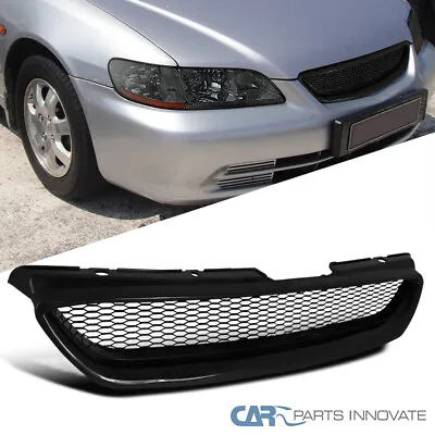 Fits 98-02 Honda Accord 2Dr Coupe Black ABS Front Mesh Style Hood Grill Grille • $30.95