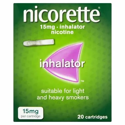 £29.99 • Buy Nicorette Inhalator Nicotine - 15mg - 20 Cartridges **BRAND NEW & SEALED**