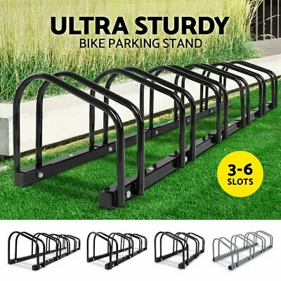 $41 • Buy 1 – 6 Bike Floor Parking Rack Instant Storage Stand Bicycle Cycling Portable New
