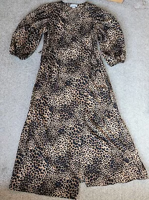 Topshop Animal Print Maternity Maxi Dress Size 8 • £15