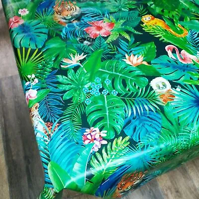 Tropical Rainforest PVC Vinyl Wipe Clean Oilcloth Tablecloth • £7.99