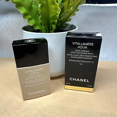 CHANEL Vitalumiere Aqua #121 Ultra-Light Skin Perfecting SunscreenMakeup SPF 15 • $53.90