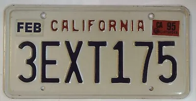 California CA License Plate Tag Vintage 1995 #3EXT175 W • $17.95