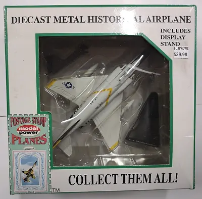 F-4 PHANTOM II JET Postage Stamp Planes Model Power DIECAST 1/100 Model Air Box • $34