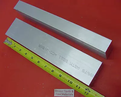2 Pieces 1  X 2-1/2  ALUMINUM 6061 FLAT BAR 12  Long T6 Solid Plate Mill Stock • $72.99