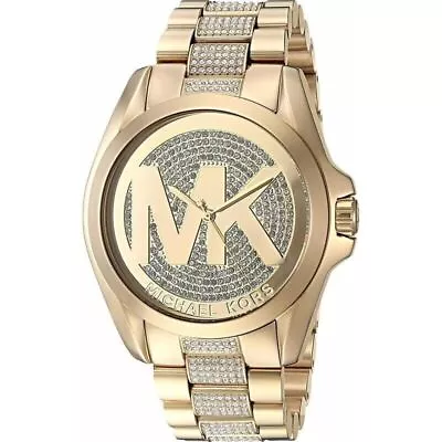 Michael Kors Bradshaw Womens Watch Mk6487 Gold - Warranty - Rrp 379.00 • $156.85