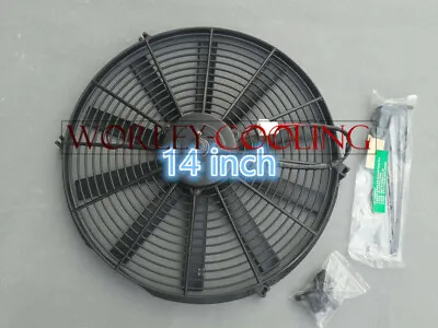 14 Inch 12V Volt Electric Cooling Fan Thermo Fan + Mounting Kits Brand New • £46.68