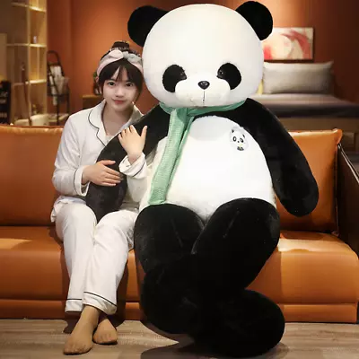 80-180cm Giant Panda Plush Toys Soft Animals Bear Coat Holiday Birthday Gift • $25.51