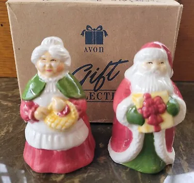 Avon Mr Mrs Santa Claus Figural Salt & Pepper Shakers Vintage 1995 • $9.99