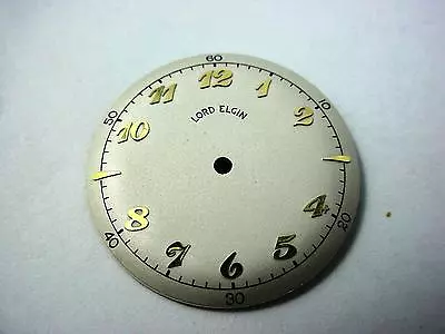 Lord Elgin Vintage Watch Dial Pearl 27.05mm Gold Numeral Markers New Old Stock • $49