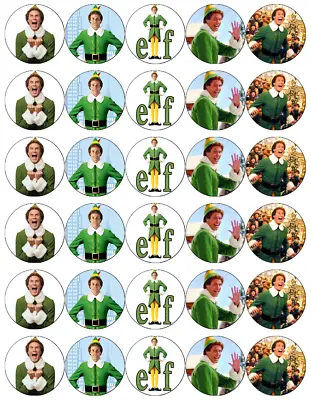 £2.10 • Buy Christmas Elf Buddy X 30 Edible Cupcake Toppers Edible Wafer Paper Fairy Cake