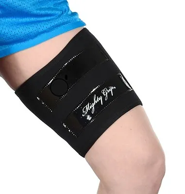 $29.95 • Buy Mighty Grip 2 Black Inner Thigh Protectors For Pole Dancing With Tack Strips  