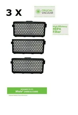 3 X Replacement Fits Miele SF-AH50 HEPA Vacuum Filter - 3 Pack S5000-S8000 • $16.09