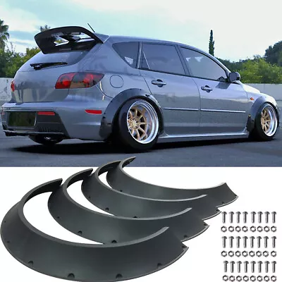 For Mazda 3 5 Speed 3 4x Fender Flares 3  Extra Wide Body Flexible Wheel Arches • $99.13