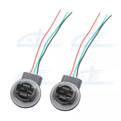 2x 3157 3357 4157 3057 3457 LED Bulb Brake Turn Signal Light Socket Harness Wire • $8.99