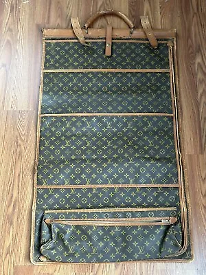 Louis Vuitton Vintage Monogram Roll Out Garment Bag 1950's-60's Travel Luggage • $975