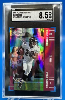 2005 Playoff Prestige ED REED RC Rookie #10 Xtra Points Red /125 SGC 8.5 Ravens • $29.99