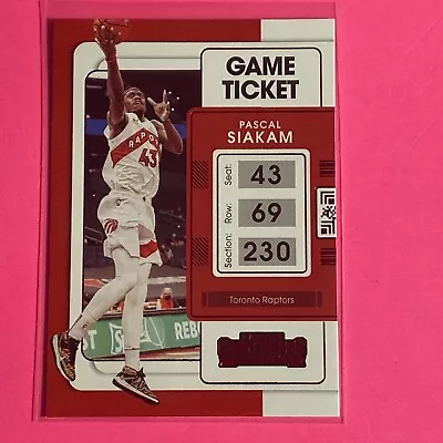 🔥🚨Pascal Siakam RED Parallel Game Ticket NBA Contenders Toronto Raptors🔥🚨 • $2.99