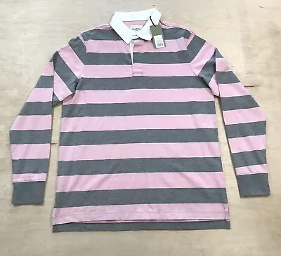Goodfellow Long Sleeve Pullover Shirt Pink/gray Striped Mens Size L Large • $12