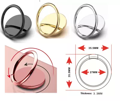 Phone Ring Finger Holder Metal Mount Phone Stand Grip Universal Ring Holder • $2.99