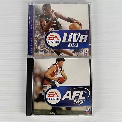 AFL And NBA Live 99 Bundle PC Cd Rom EA Sports Vintage Windows 98 Game Lot • $27.99