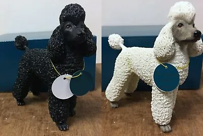 £7 • Buy Poodle Dog Ornament Figurines Black Or White Poodle Dog Statues Slight Seconds