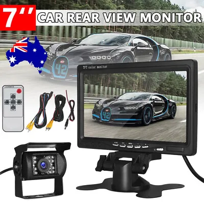 $45.45 • Buy 7  Rear View Monitor Reverse Camera Reversing Video Kit Dash Cam Truck Caravan