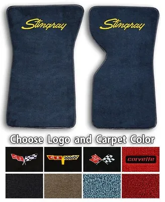 Chevrolet Corvette C3 Logo Cutpile Carpet Floor Mats - Choose Mat Color And Logo • $123.95
