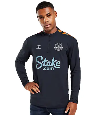 £23.99 • Buy Everton Men's Football Jacket (Size XL) Hummel Navy Track Half Zip Top - New