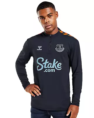 £23.99 • Buy Everton Men's Football Jacket (Size XL) Hummel Navy Track Half Zip Top - New