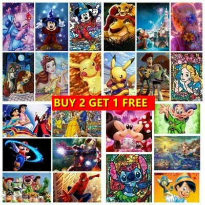 $12.99 • Buy Cartoon 5D DIY Full Drill Diamond Painting Embroidery Kits Home Decor Arts Gifts