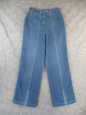 Vintage Mr Mort Jeans Womens 27x28 Blue Denim Wide Leg High Rise Dark Wash • $17.46