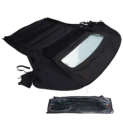 For 2005-2014 Ford Mustang Convertible Top Soft With Heated Glass Window Black • $274.22