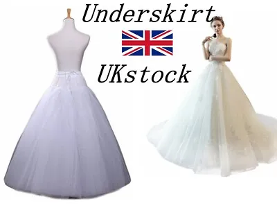 £16.69 • Buy RULTA UK White 3-Layers Tulle Hoopless Wedding Dress Underskirt Petticoat OF