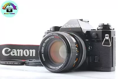 Testd [N MINT] Canon AE-1 Black SLR Camera 50mm F1.4 Rare Mark O Lens From JAPAN • £144.63