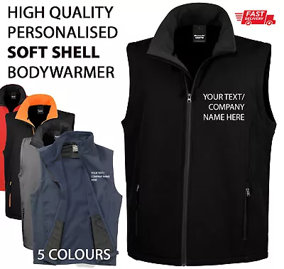 Custom Personalised SOFTSHELL Bodywarmer Smart Work Wear Company TEXT Warehouse • £19.99