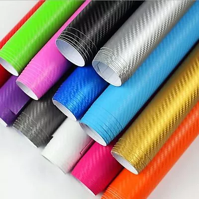 3D Premium Carbon Fiber Vinyl Wrap Roll Bubble Free Air Release • $8.50