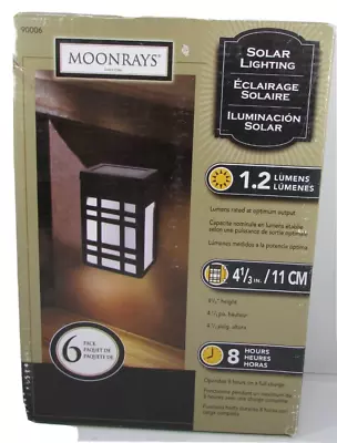 New 11 Moonrays Rectangle Solar Deck Light Lights 6 Pc. Set 95028 3.5  X 3  • $12.99