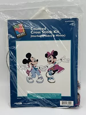 Mickey Unlimited Jitterbug Mickey & Minnie Mouse Counted Cross Stitch Kit #36009 • $14.99