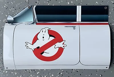WOW! Curved 1959 CADILLAC GHOSTBUSTERS ECto-1 MOBILE Door 3D Sign • £57