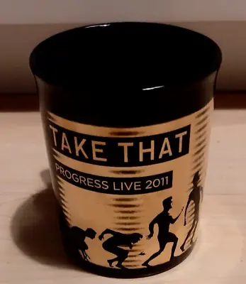 TAKE THAT Progress Live 2011 Tour Mug Black/Golden Unused • £10.50