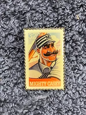 Vintage US Postage Service Stamp Pin Pinback Mighty Casey Baseball 32 USA • $9.99