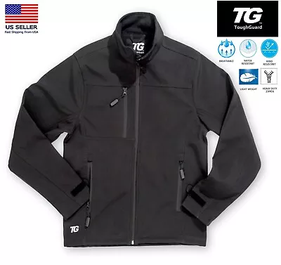 Men’s Water Resistant Windproof Breathable Outdoor Fleece Lined Softshell Jacket • $19.99