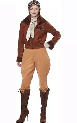 Amelia Earhart Aviator Pilot Adult Womens Costume • $73.99